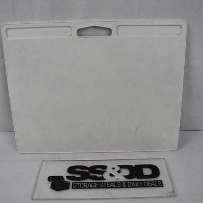 Plastic Lap Desk with Blue Fabric Backing