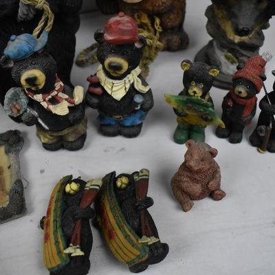 19 Bear Figurines & Decor. 4 small ones are dated "2004"