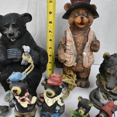 19 Bear Figurines & Decor. 4 small ones are dated "2004"