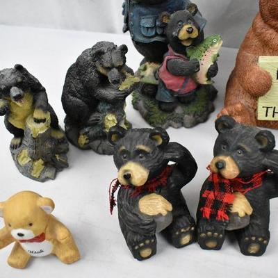 19 Bear Figurines & Decor. 4 small ones are dated "2004"