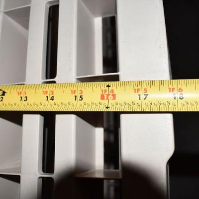 Tan Plastic Shelving. 6' Tall 3' Wide 18" Deep