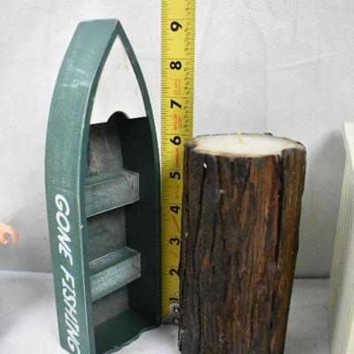 13 pc Outdoor Themed Decor: Fishing, Camping, etc