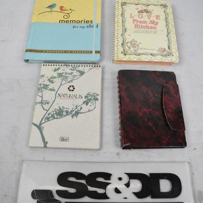 Lot of Journals: Memories Child, Love From My Kitchen, and 2 Personal Journals