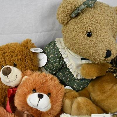 10 Piece Lot of Stuffed Bears - Most Still Have Tags