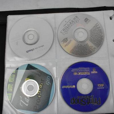 Black CD/DVD Organizer Bin, Includes 52 Discs Kids/Religious. Holds 200 discs