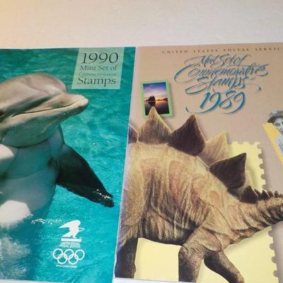 1990 Commentative Mint stamps and 1989 Commentative Mint stamps.
