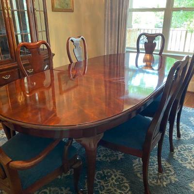 Splendid Queen Anne Style Solid Cherry Dining Set Oval 60