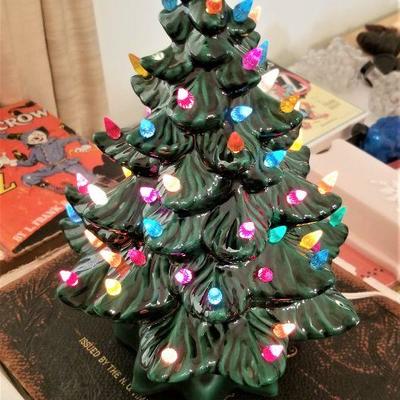 Lot #157  Vintage Lighted Ceramic Christmas Tree 