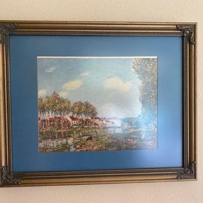 Antique Gold Framed Print Circa Early 1900's