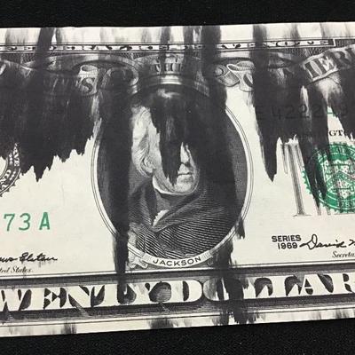1969 $20 Twenty Dollar Bill - Smear Error - Uncirculated 