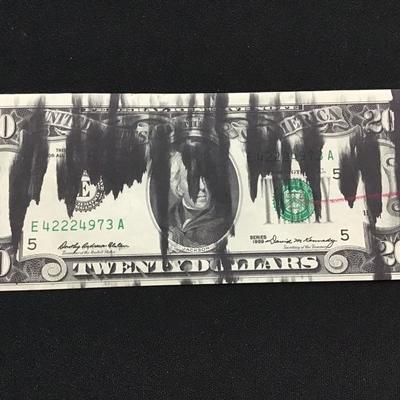 1969 $20 Twenty Dollar Bill - Smear Error - Uncirculated 