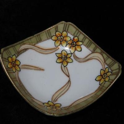 Nippon Hand Painted Salt Dish Floral
