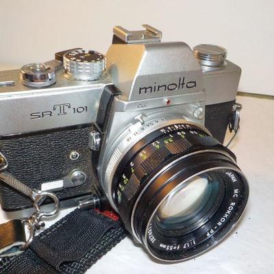 " Vintage Minolta 35 mm. SRT-101 Camera".