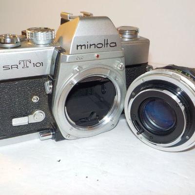 " Vintage Minolta 35 mm. SRT-101 Camera".