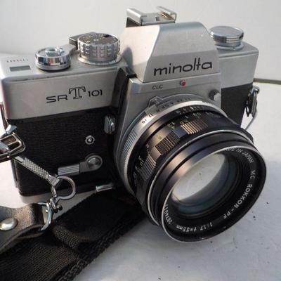 " Vintage Minolta 35 mm. SRT-101 Camera".
