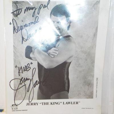 " Pro Wrestler Jerry The King Lawler" signed autograph.