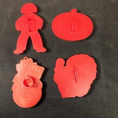 Set of 4 Plastic Stamp Cookie Cutters