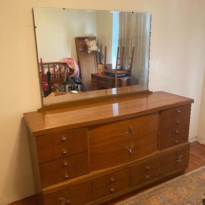 Vintage Mid Century Dresser with Mirror