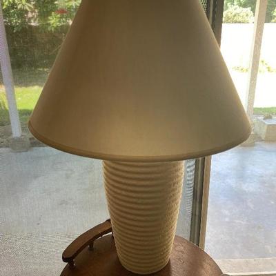 White Beehive Table Lamp