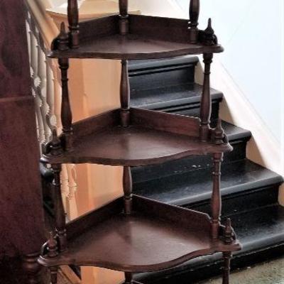 Lot #163  Antique Etagere or Curio Shelf