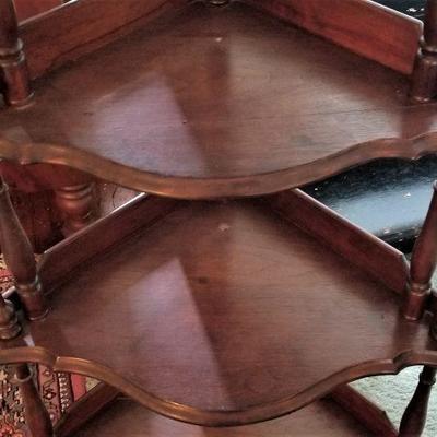 Lot #163  Antique Etagere or Curio Shelf