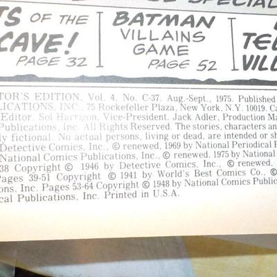 Limited Collectors edition of Batman comic series.