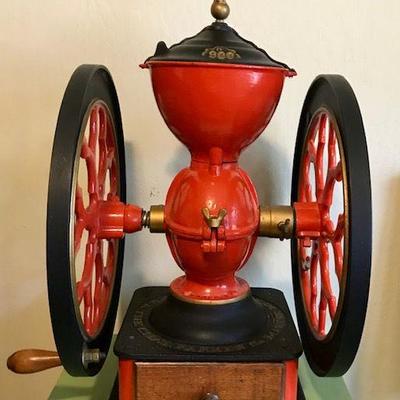 Vintage Charles Parker Company Cast Iron Coffee Grinder #900
