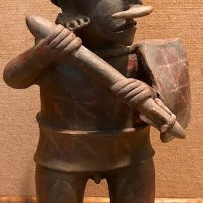 Pre-Columbian Style Decorative Warrior Figure (Reproduction)