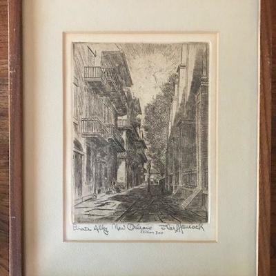 Lot of Six Etchings of New Orleans by James Carl Hancock