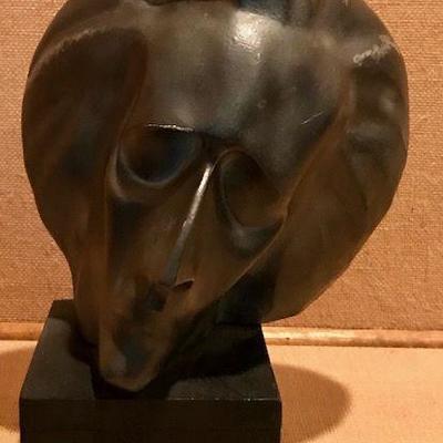 Bust of Man's Head by Sculptor Yucca Salamunich