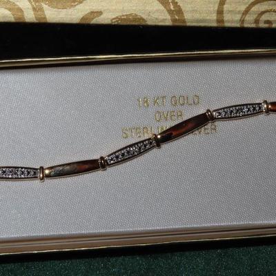 18K Gold over Sterling bracelet