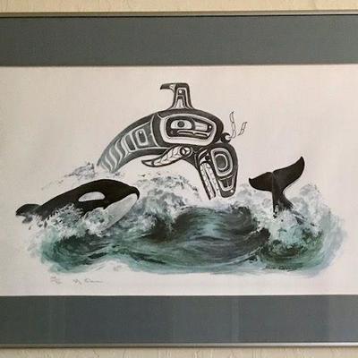 Sue Coleman Killer Whale Signed Lithograph