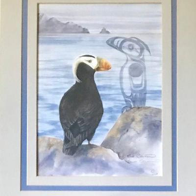 Sue Coleman Puffin Signed Lithograph
