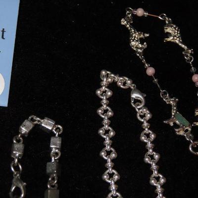 Silver tone Braclet Lot