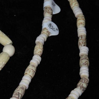 Bone Necklace and Bracelet 