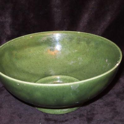Large VINTAGE Green Bowl