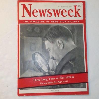 ' Real Issue of Newsweek 1943 WW2 story Of Hitler's Rein of Terror".