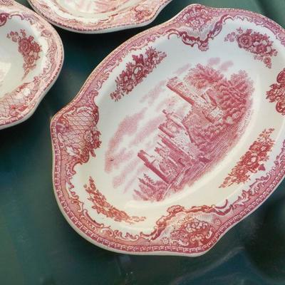 4 Candy Dishes " Old British Castles/ Johnson Bros.".