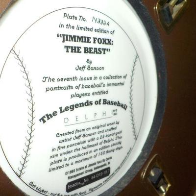 " Jimmie Foxx; The Beast"  Designer plate.