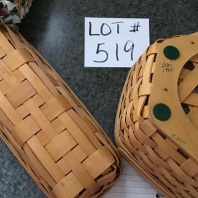 519: Set of Two Longaberger Baskets