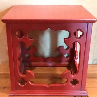 Red Asian Style End Table
