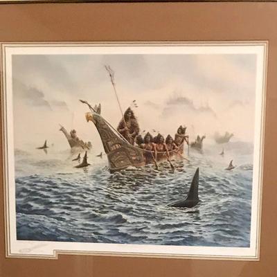 Native American Artist Michael Gentry Brothers Of The Sea Signed Artist's Proof