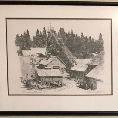 George Mathis Signed Print Empire Mine Grass Valley