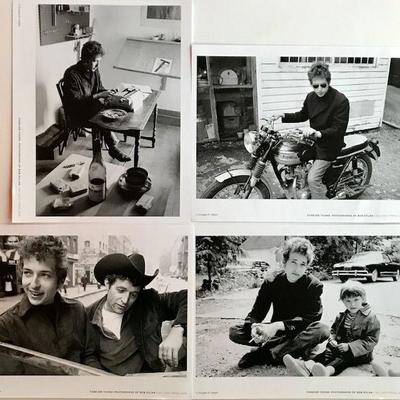 Bob Dylan Lot of Four Black and White 8 x 10 Photos