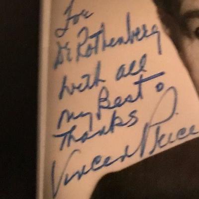 Vincent Price Autographed Photo