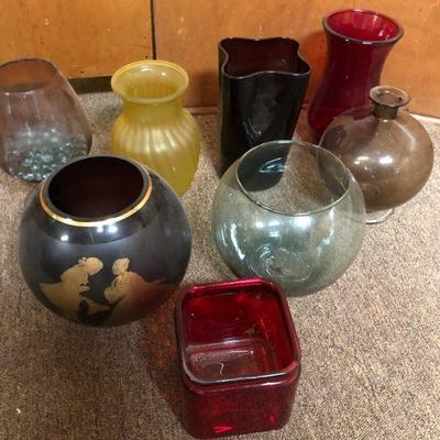 Glass Vases # 1 - Group of 8