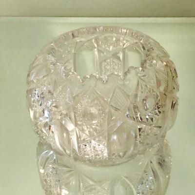 Cut Glass Round Vase