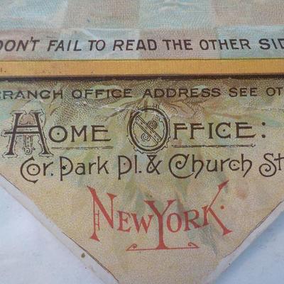 Metropolitan Life Ins. 1890 selling calendar. ( Real )