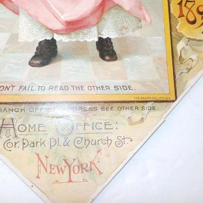 Metropolitan Life Ins. 1890 selling calendar. ( Real )