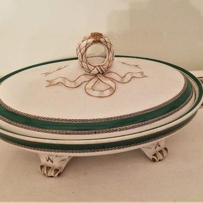 Lot #171  Antique 19th Century Vegetable Dish with Lid